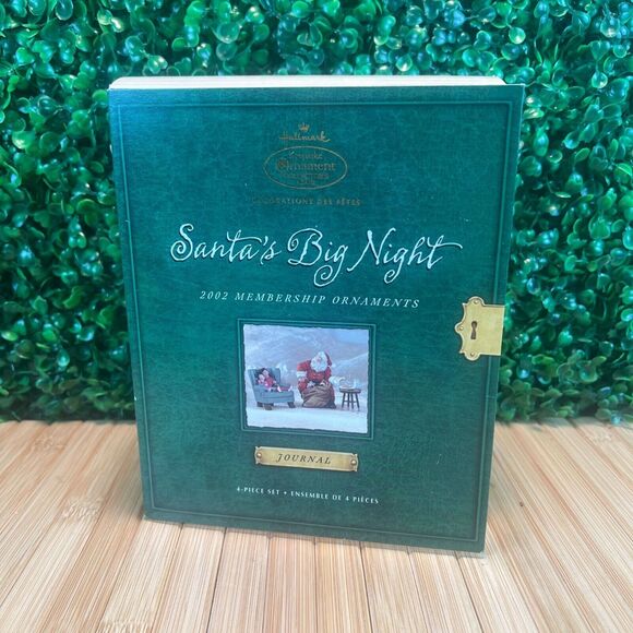 Hallmark Keepsake 2002 Members Ornaments Santas Big Night Collectors Club 4 Pcs